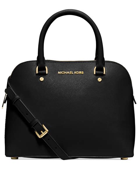 michael michael kors cindy medium dome satchel black